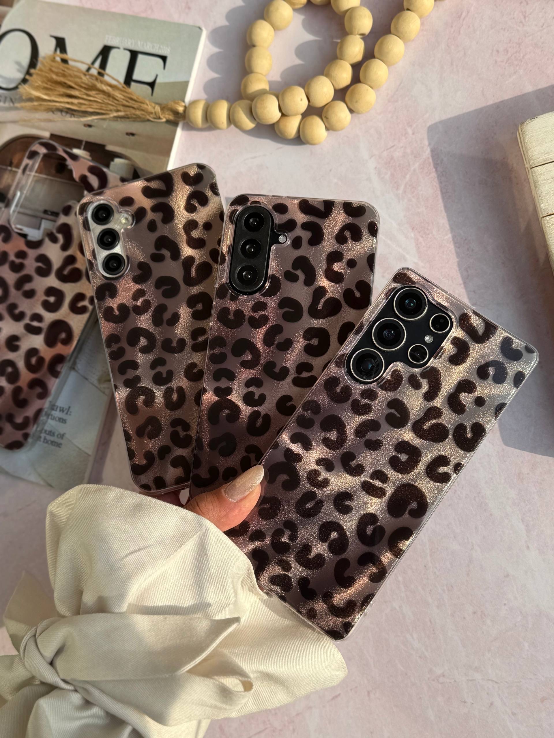 قاب گوشی پلنگی گلدن مدل های سامسونگ و شیائومی