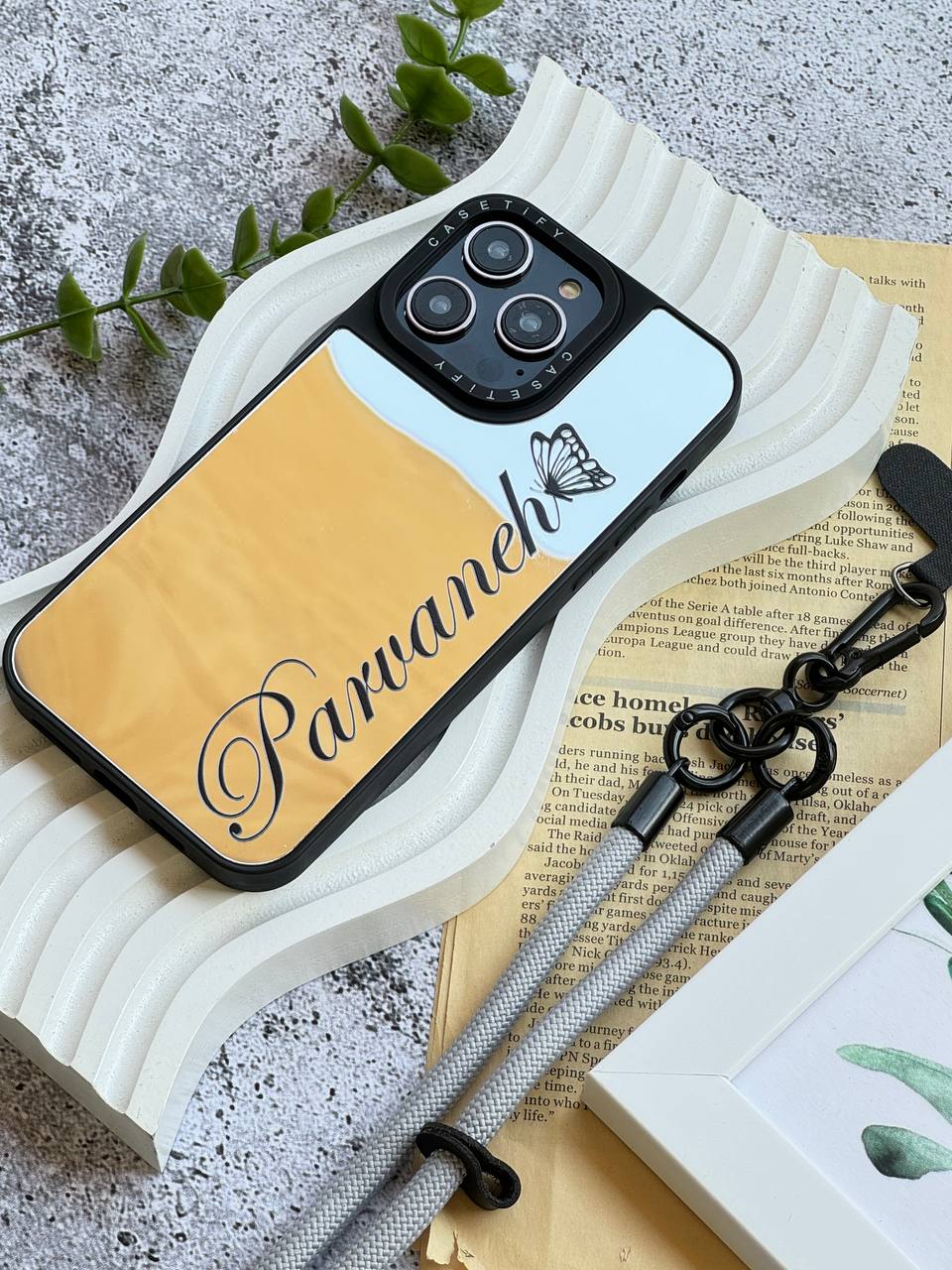 قاب گوشی سفارشی آینه ای اسم دلخواه آیفون,سامسونگ و شیائومی