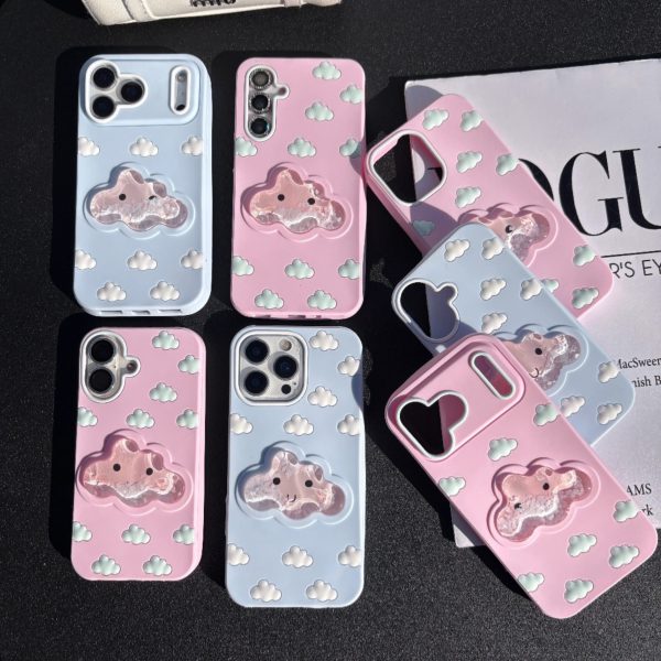 قاب گوشی ابر آکواریومی صورتی و آبی آیفون,سامسونگ و شیائومی