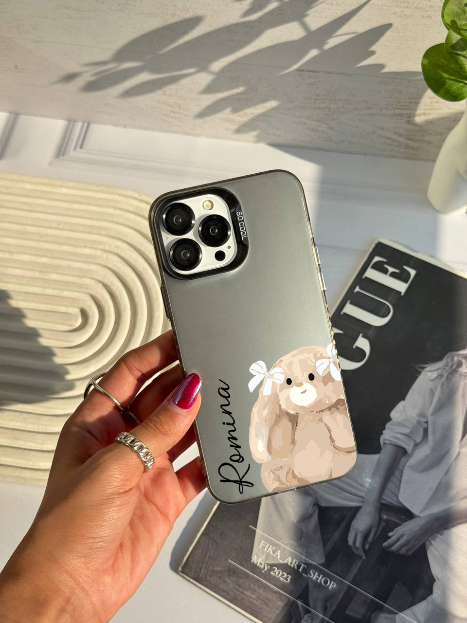 قاب گوشی سفارشی سوکول اسم دلخواه خرگوش آیفون,سامسونگ و شیائومی