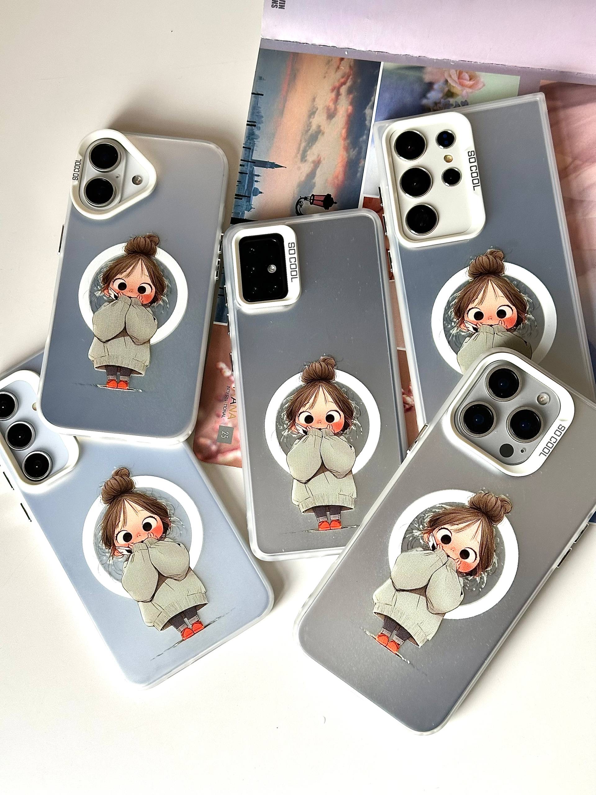 قاب گوشی دختر خجالتی آیفون,سامسونگ و شیائومی