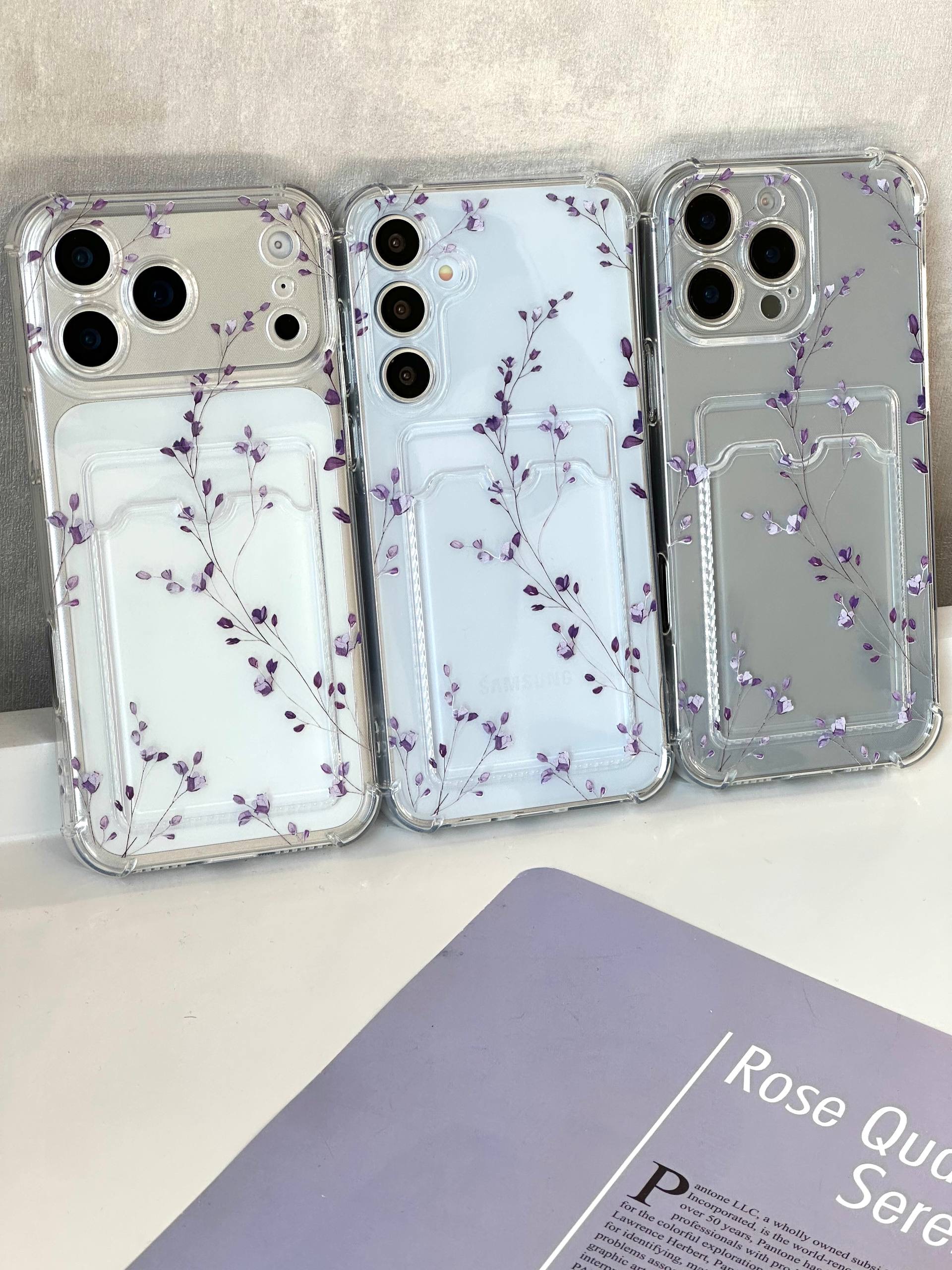 قاب گوشی جاکارتی شفاف لوندر آیفون،سامسونگ و شیائومی